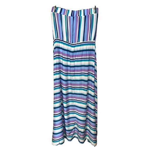 Swimsuits for All Swim Cover Up Maxi Dress Womens Large Riley Beach Striped - Picture 6 of 12